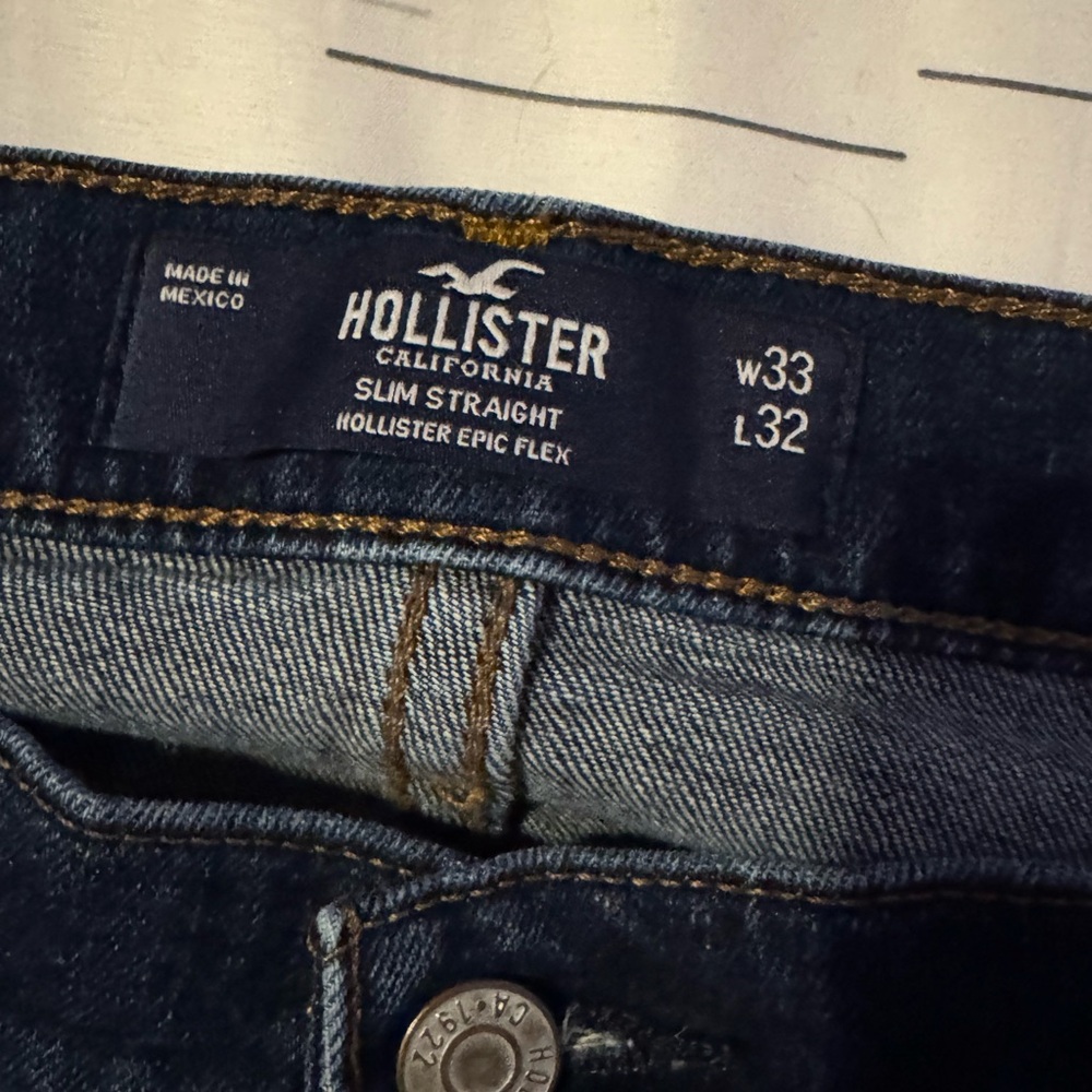 Hollister Dark Blue Slim Straight Jeans